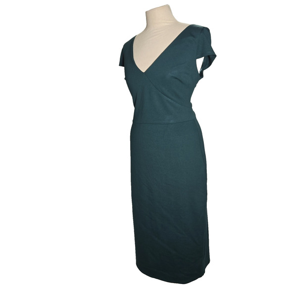 Dress The Population Sheath Dress Size Large Womens NWT Green Lined Stretch Zip - Picture 4 of 12